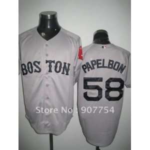 boston red sox #58 jonathan papelbon grey jersey boston red sox 