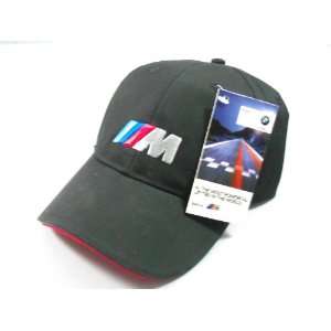   BMW M MotorSports Black Baseball Cap Carbon Fiber Look Automotive