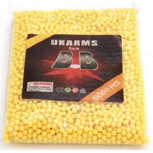    5000 Yellow UK Arms .12g 6mm Airsoft BBs