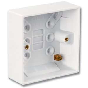   gang surface mount box for British CT faceplates, white: Electronics