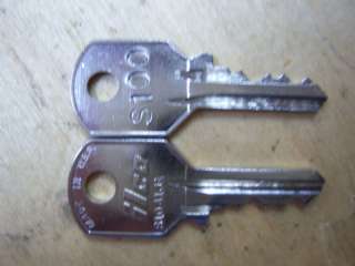 All Steel Filing Cabinet Chicago Lock Keys By code S100  