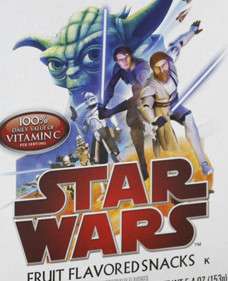 Star Wars Fruit snacks 1 box Yoda Clone Trooper Jedi  