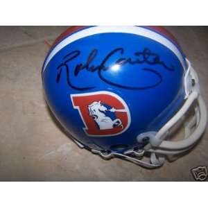  Ruben Carter Denver Broncos Signed Mini Helmet Sports 