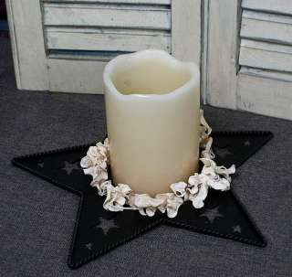 Size 8 3/4 (outside edge to outside edge of star candle holder 