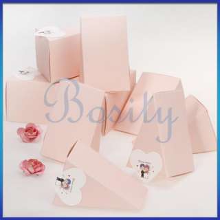 10 Slice Pink Cake Slice Box Baby Shower Wedding Favor Box Centerpiece 