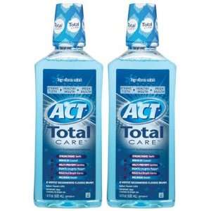 ACT Total Care Anticavity Fluoride Mouthwash Icy Clean Mint 18 oz, 2 