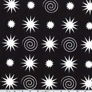  45 Wide Janes Hothouse Garden Starry Night Black Fabric 