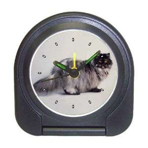  Persian Cat Black Smoke Travel Alarm Clock
