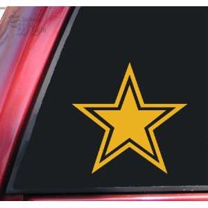  Star With Outline Mustard Vinyl Decal Sticker Automotive