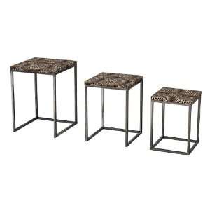  Leopard Print Stacking Tea Tables (Set Of 3) 129 1029/S3 