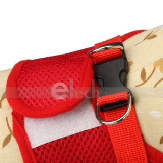 Pet Adjustable Polypropylene Net Dog Safety Harness Leash Red S M L XL 
