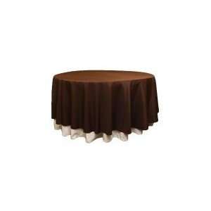   wedding Polyester 108 Round Tablecloth   Chocolate