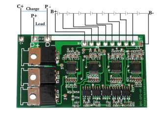 PCB for 29.6V 8 Cells Li Ion Lipo Battery Pack (10A)  