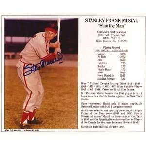 Stan Musial St. Louis Cardinals  MLB Hall of Fame Induction  8x10 