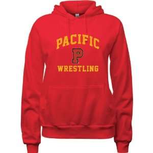 Pacific Boxers Red Womens Wrestling Arch Hooded Sweatshirt:  