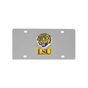   LSU Tigers Stainless Steel License Plate *SALE*: Sports & Outdoors