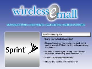 Sprint Blackberry 8530 Curve Black  Brand New (394) 750359140147 