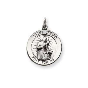  Sterling Silver St. Gerard Medal Charm   JewelryWeb 