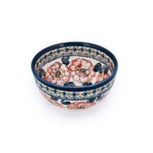  Polish Pottery Peach Floral Dessert Bowl: Kitchen & Dining