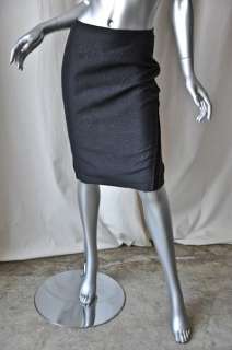 CAROLINA HERRERA Black Paisley Brocade Pencil Skirt 2  