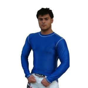  Rash Guard Color Blue Full Sleeve Size XL: Sports 
