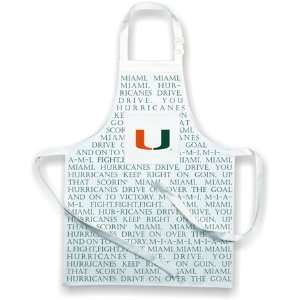  Miami Hurricanes NCAA Fight Song Apron: Sports & Outdoors