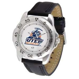 Texas El Paso Miners Suntime Sport Leather Mens NCAA Watch:  
