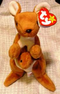 TY 1996 Beanie Baby Kangaroo Pouch Original Mint  