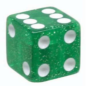  VALVE CAPS TRICK TOP DICE GLITTER GREEN: Sports & Outdoors