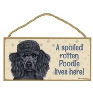 Spoiled Rotten Poodle (Black) Lives Here   5 X 10 Door/wall Dog 
