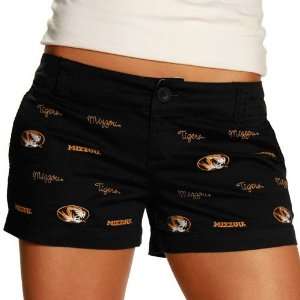  Missouri Tigers Ladies Black Critter Shorts Sports 