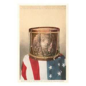  Revolutionary War Drum, Lexington, Massachusetts Giclee 