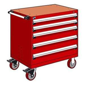  5 Drawer Heavy Duty Mobile Cabinet   30Wx21Dx37 1/2H 