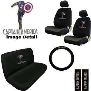 Captain America Marvel Comics Auto Accessories Interior Combo Kit Gift 
