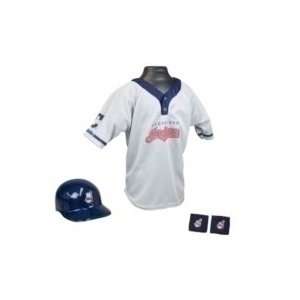  Cleveland Indians Baseball Jersey and Helmet Set: Sports 