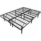 platform black metal king size sized space saving bed frame