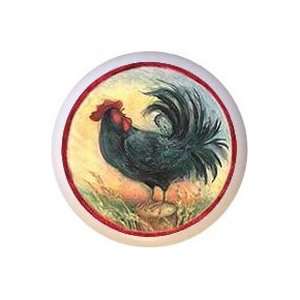  Roosters & Sunflowers Chicken Drawer Pull Knob