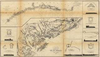 Civil War Coast Of South Carolina Hilton Head map  