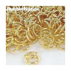   100 Gold Plated Open Split Metal Jump Rings 6mm Arts, Crafts & Sewing