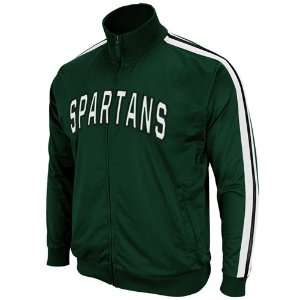 Michigan State Spartans Green Pace Track Jacket  Sports 