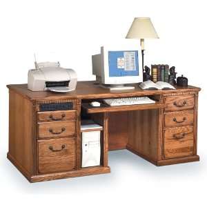    Huntington Oxford Double Pedestal Computer Desk: Home & Kitchen