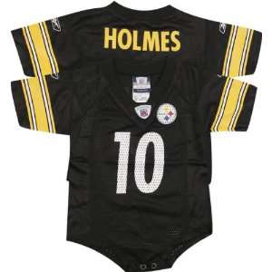 Santonio Holmes Black Reebok NFL Pittsburgh Steelers 