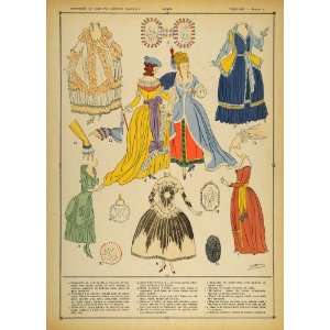   French Ladies Costume Dresses   Orig. Print (Pochoir): Home & Kitchen
