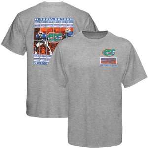 Florida Gators Football Schedule Tickets T Shirt   Ash (Large):  