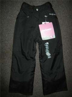 NWT FREE COUNTRY Girls Boarder Snow Ski Pants SMALL 5 6 BLACK  