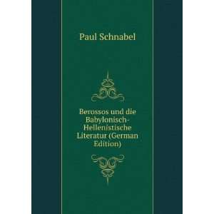   Literatur (German Edition) Paul Schnabel  Books