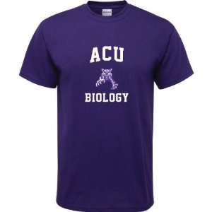  Abilene Christian Wildcats Purple Youth Biology Arch T 