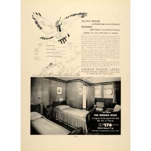  1934 Ad Roosevelt Steamship United States Lines Cruise 