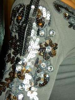 NEW $98 S 6 8 Boston Proper Seductive Embellished Reversible Jeweled 