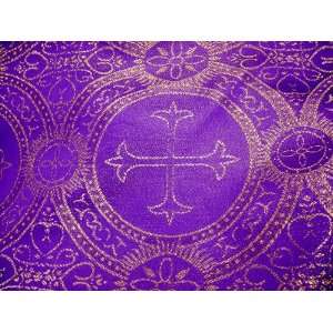  Metallic Church Brocade   Purple / Gold: Home & Kitchen